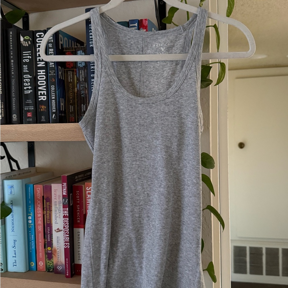 American Eagle Outfitters Heather Gray Tank Top